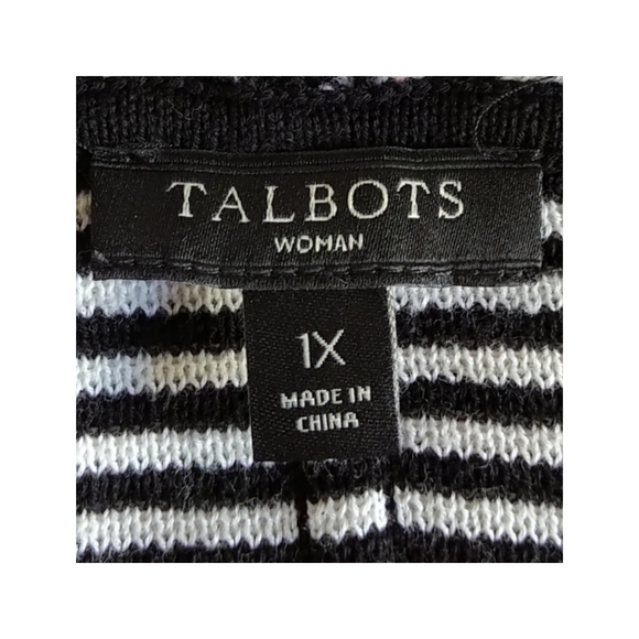 Talbots Woman Striped Open Front Cardigan - Picture 5 of 5